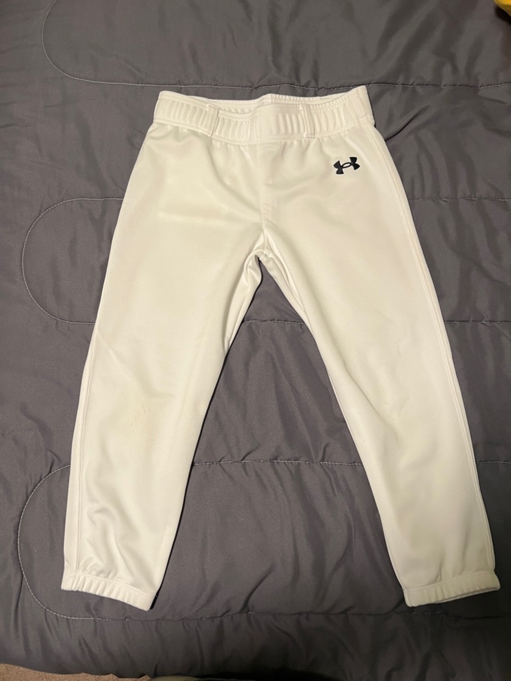 Under Armour Kids White Baseball Pants